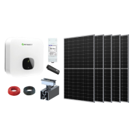 Sistem fotovoltaic 5kW Hibrid Monofazat: 10 Canadian Solar 550W, Invertor Growatt, Shine WiFi-X, Smart Meter, Cablu solar, Tablou DC