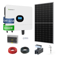 Sistem fotovoltaic 6kW Off-Grid: 12 Canadian Solar 550W, Invertor Growatt SPF6000ES Plus, Shine WiFi-F, Cablu solar, Tablou DC, Sistem prindere tabla